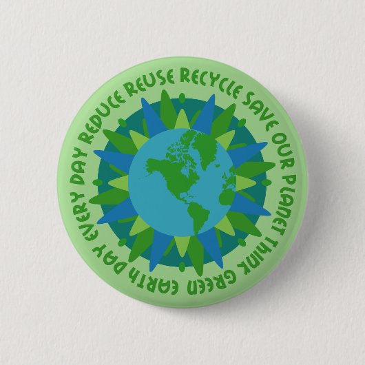 Earth Day Slogans Button (Voorkant)