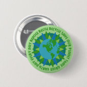 Earth Day Slogans Button (Voorkant /achterkant)