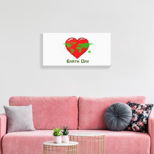 Earth Day Stretted Canvas Print (Insitu (Woonkamer))