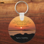 Earth Day Sunset Sleutelhanger (Voorkant)