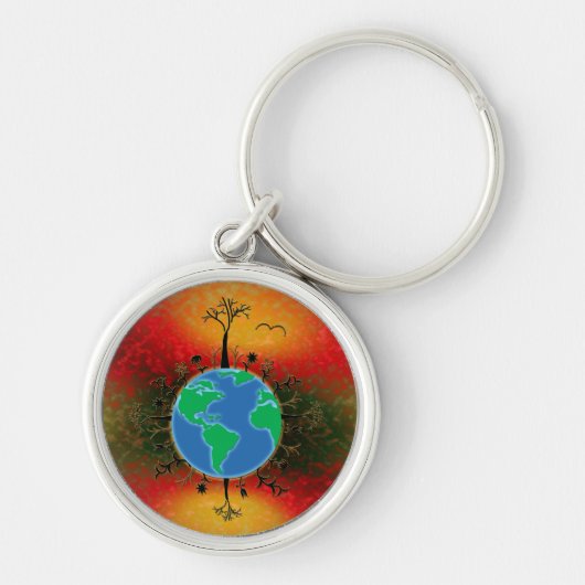 Earth Day ~ Sunset Sleutelhanger (Voorkant)