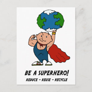 Earth Day Superheld Briefkaart