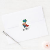 Earth Day Superhero Ronde Sticker (Envelop)