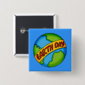 Earth Day T-Shirten en -cadeaus Vierkante Button 5,1 Cm (Voorkant /achterkant)