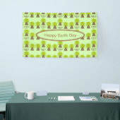 Earth Day Teres gepersonaliseerd Spandoek (Beurs)