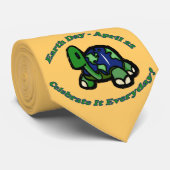 Earth Day Turtle Stropdas (Opgerold)