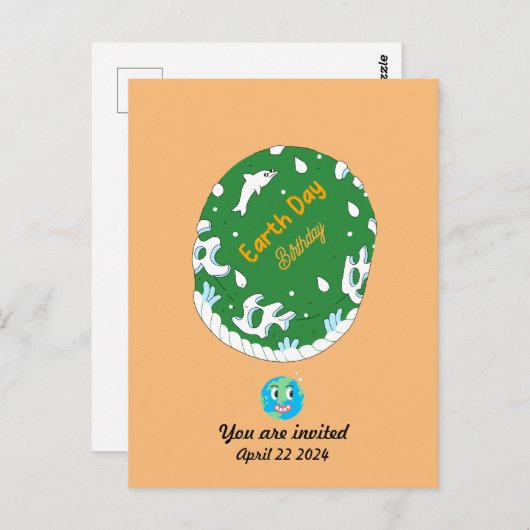 Earth Day Verjaardag Custom Briefkaart (Voorkant / Achterkant)