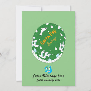 Earth Day Verjaardag Custom Feestdagenkaart