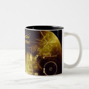 Earth Day - Voyager Sounds of Earth plaat Tweekleurige Koffiemok
