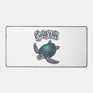 Earth Day Zeeschildpad Vintage Gravure Shirt Ontwe Bureaumat