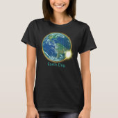 Earth Day Zonsverduistering 2024 heilige geometrie T-shirt (Voorkant)