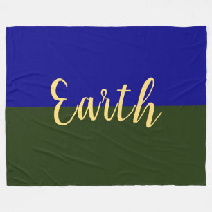 EARTH Elegant Royal Blue Forest Groen Kleurblok Fleece Deken