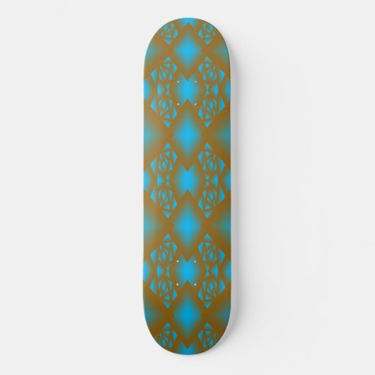 Earth en Sky Ombre geometrische Abstracte kunst Skateboard (Voorkant)