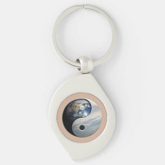 Earth en Sky Yin Yang Sleutelhanger (Voorkant)