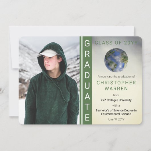 Earth Environmental Science Afstuderen Afstuderen  Aankondiging (Voorkant)