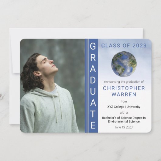 Earth Environmental Science Afstuderen Afstuderen Aankondiging (Voorkant)