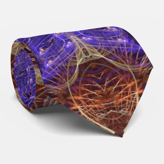 Earth Feathers Fractal Stropdas (Opgerold)