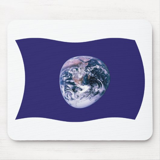 Earth Flag Mousepad Muismat (Voorkant)