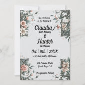 Earth Floral Vine Wedding Invitation Kaart (Voorkant)