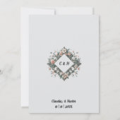 Earth Floral Vine Wedding Invitation Kaart (Achterkant)