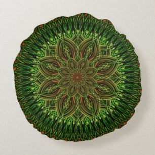 Earth Flower Mandala Rond Kussen