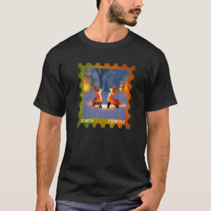EARTH FOREVER Environmental Protection Stamp Origa T-shirt
