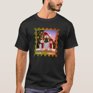 EARTH FOREVER Environmental Protection Stamp Sunse T-shirt