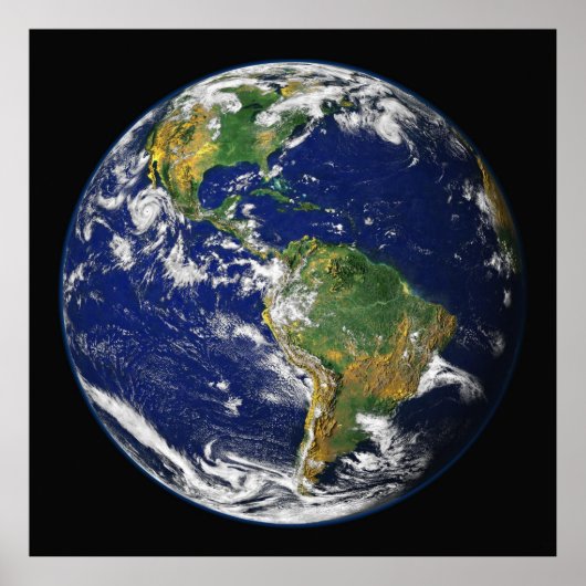 EARTH from SPACE Custom Wall Art Matte Poster (Devant)