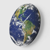 EARTH from SPACE Horloge Personnalisée - Large 10, (Angle)