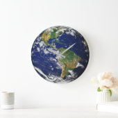 EARTH from SPACE Horloge Personnalisée - Large 10, (Maison)