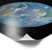 Earth globe with photo taken from space (Coin)