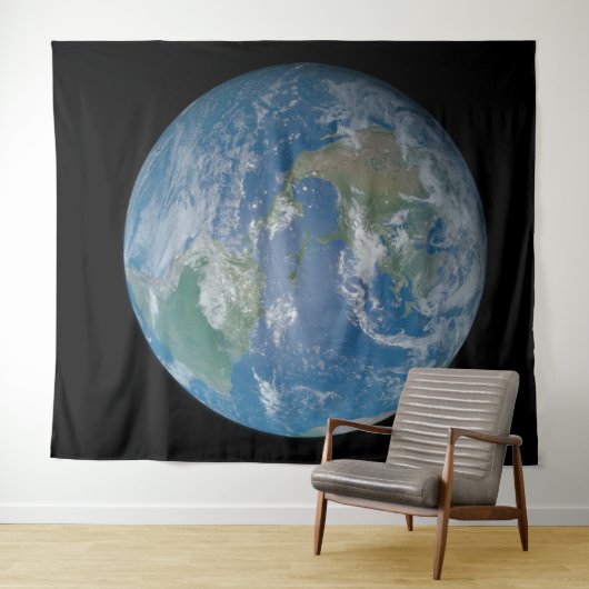 Earth globe with photo taken from space wandkleed (In Situ (horizontaal))