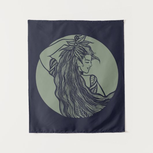 Earth Goddess Green Witch Pagan Druid Witches Wandkleed (Voorkant)