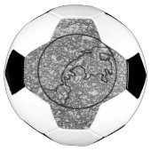 Earth Grey Textured Afbeelding Voetbal (Gedraaid)