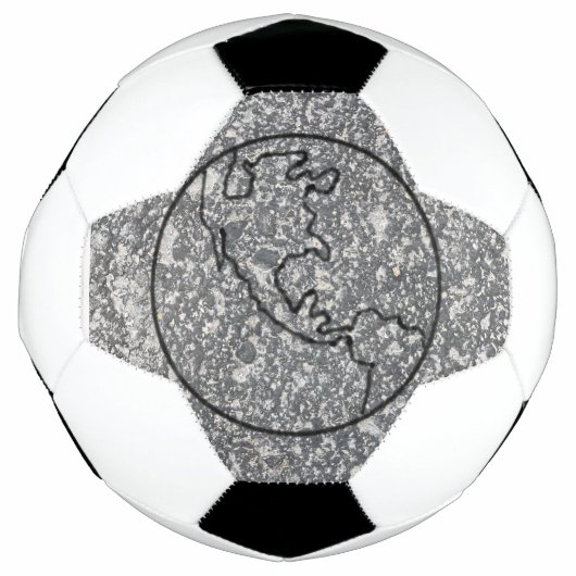 Earth Grey Textured Afbeelding Voetbal (Voorkant)