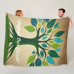 "Earth Healing Power" Fleece Deken