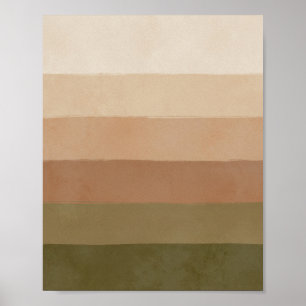 Earth Horizon Stripes - Minimalistische kunst aan Poster
