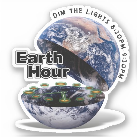 Earth Hour Sticker (Voorkant)