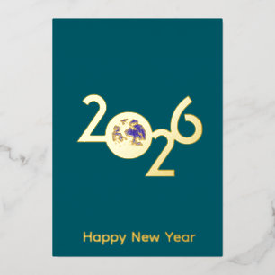 Earth in 2026 - design minimaliste Carte Nouvel An
