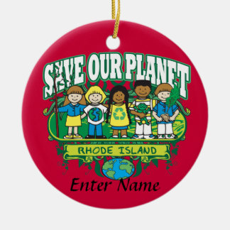 Earth Kinder Rhode Island Keramisch Ornament