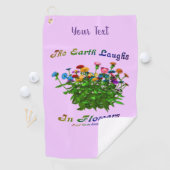 Earth Laughs in Flowers Inspirerend gepersonalisee Golfhanddoek (Insitu)