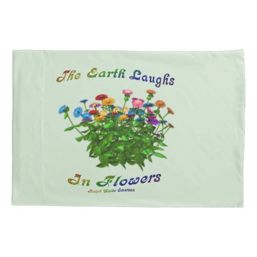 Earth Laughs in Flowers Inspirerend Quote Kussensloop (Achterkant)