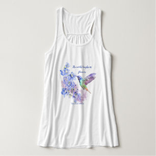Earth Laughs in Flowers Quote Humming Bird Tanktop