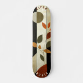 Earth Leaf Skateboard - Boho Minimalist Natural (Voorkant)