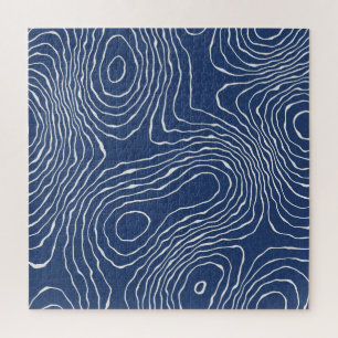 Earth Line Topografische organische print. Legpuzzel
