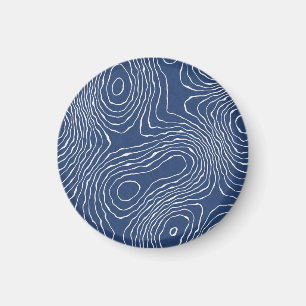 Earth Line Topografische organische print. Magneet