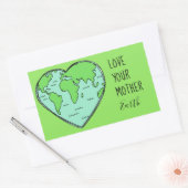 Earth Love aangepaste tekst & kleur stickers (Envelop)
