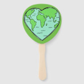 Earth Love aangepaste tekstventilatoren Handwaaier (Voorkant)
