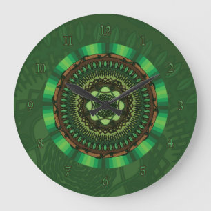 Earth Mandala Clock Grote Klok