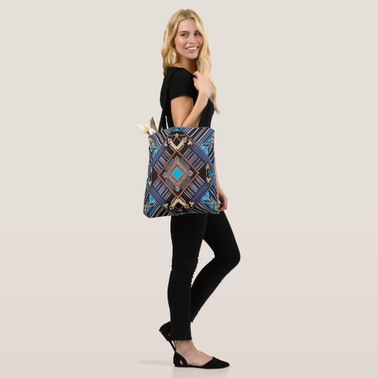Earth Mandala Tote Draagtas (Op model)